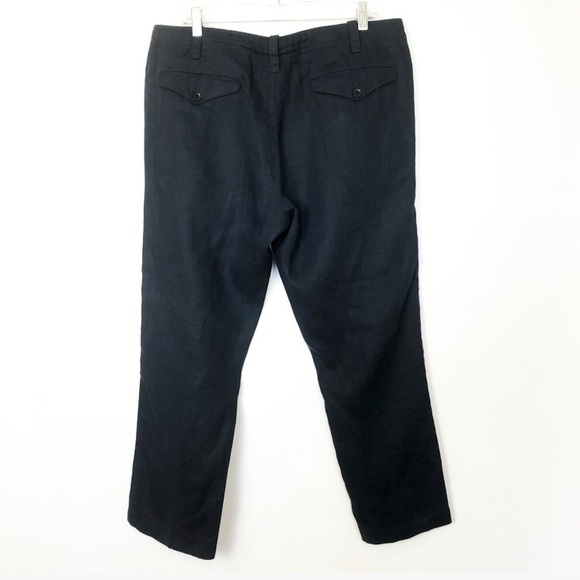 VINCE Size 32 Navy Blue Linen PantsStraight Leg - Picture 3 of 7